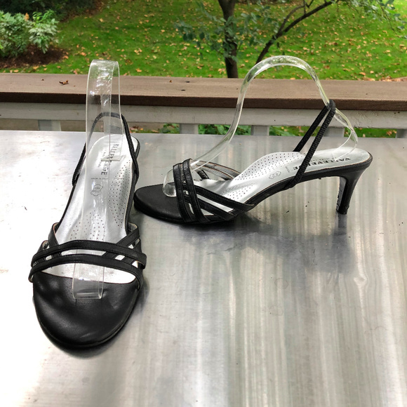 Valleverde Personal Comfort Men 11 EU 44 Black Leather Slingback Sandal Italy VALLEVERDE Personal Comfort Black Leather Men main image 2